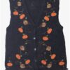Vintage Bobbie Brooks Halloween Vest with Pumpkin Design