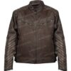 Virgil RST Roadster Air Ce Brown Motorcycle Leather Jacket