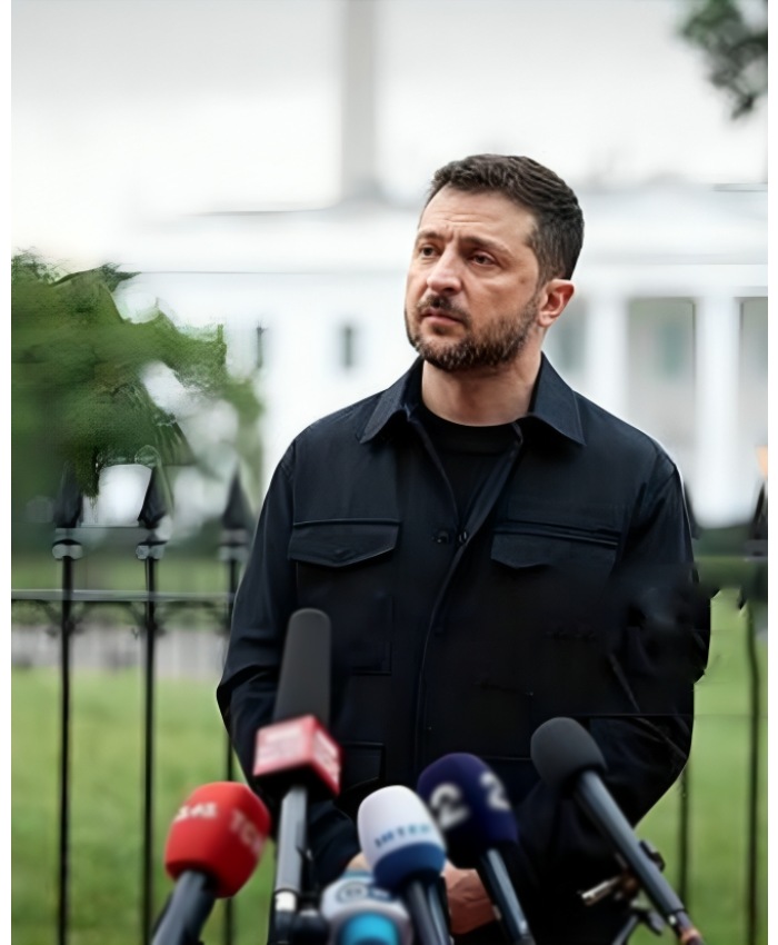 White House Meeting 2025 Volodymyr Zelenskyy Black Blazer Jacket
