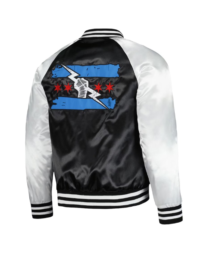 WWE CM Punk Black Bomber Jacket For Men