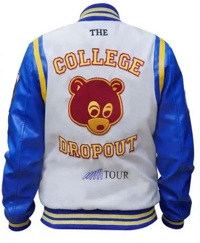 The College Dropout We Don’t Care Varsity Jacket Shop Now
