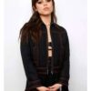 Goody Addams TV-Series Wednesday 2025 Jenna Ortega Black Cotton Jacket