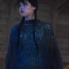 Jenna Ortega TV Series Wednesday S02 Black Open Knit Sweater