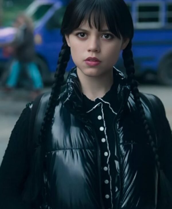 Wednesday Addams TV Series Wednesday S02 Jenna Ortega Black Puffer Vest