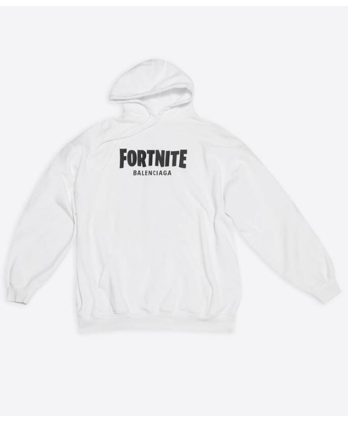 Fortnite Game Balenciaga White Hoodie Jacket