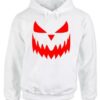 White Pumpkin Face Halloween Hoodie Get How