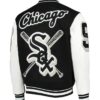 Unisex - White Sox Black And White Letterman Varsity Jacket