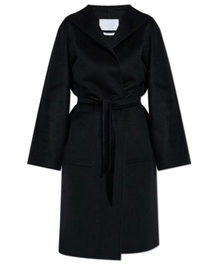 Meghan Markle TV-Series With Love Meghan S02 Black Belted Wool Coat