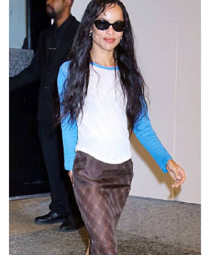 CBS Mornings Show 2025 Zoe Kravitz Raglan Shirt