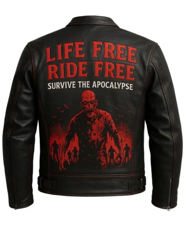 Zombie Apocalypse 2025 Moto Leather Biker Jacket