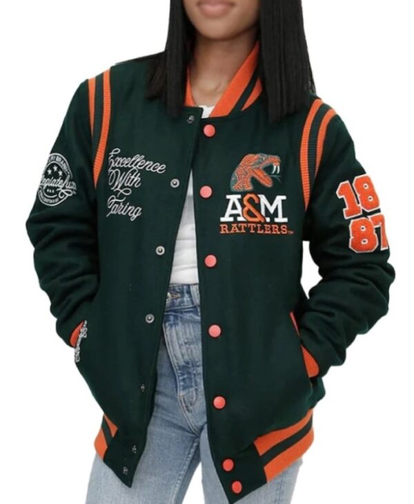Florida A&M University 1887 Green Varsity Jacket