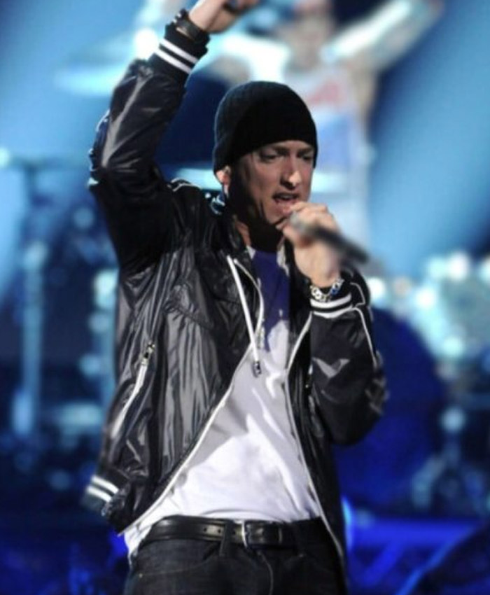 52nd Grammy Awards Eminem Black Hooded Jacket