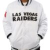 Las Vegas Raiders A Stars White Satin Jacket