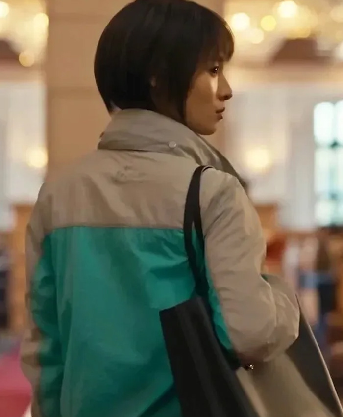 Alice in Borderland Yuzuha Usagi Grey and Blue Jacket