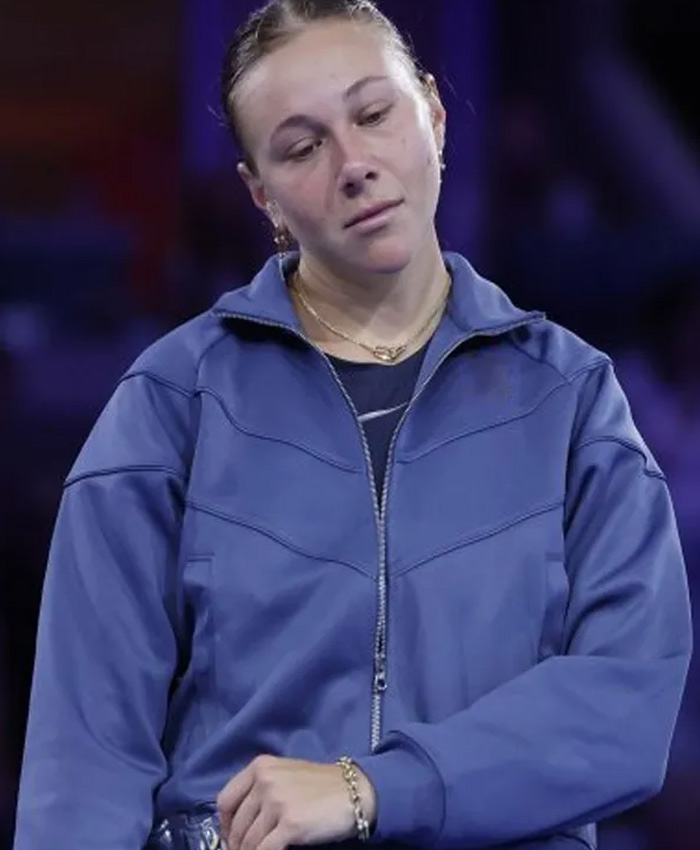 Amanda Anisimova 2025 US Open Blue Track Jacket