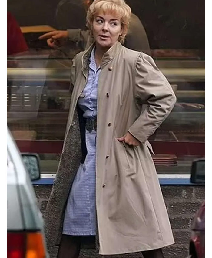 Ann Ming I Fought the Law Sherpa Lined Beige Coat