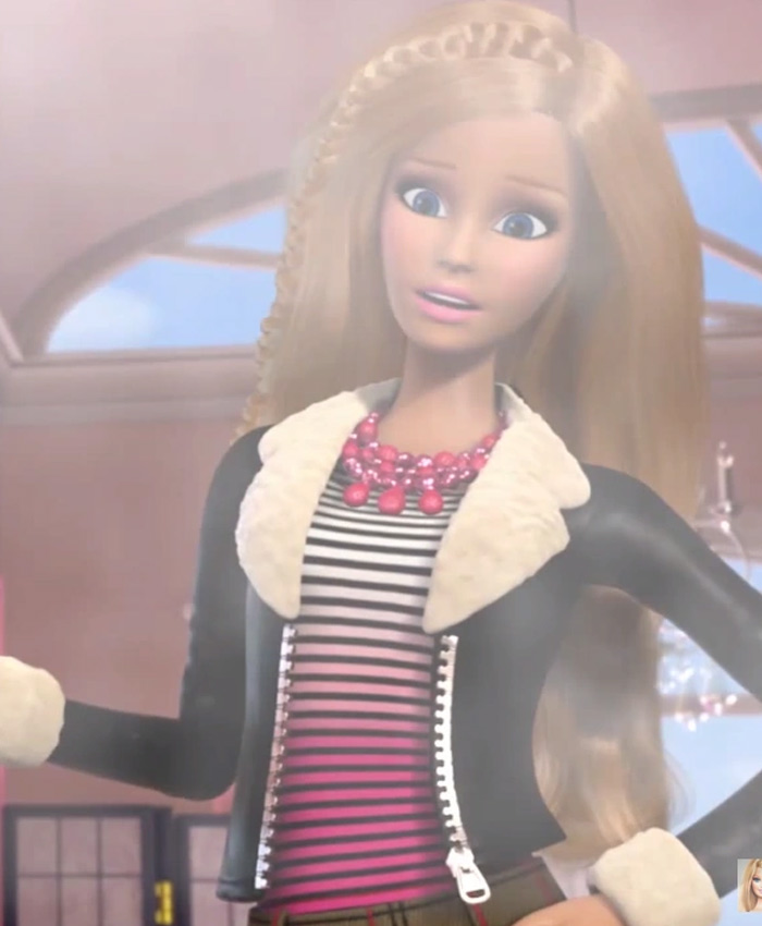 Barbie Life in the Dreamhouse Barbie Shearling Leather Jacket