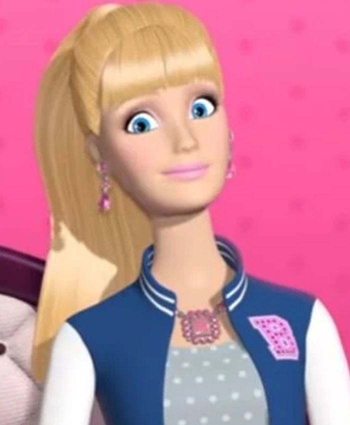 Barbie Life in the Dreamhouse Blue and White Varsity Jacket