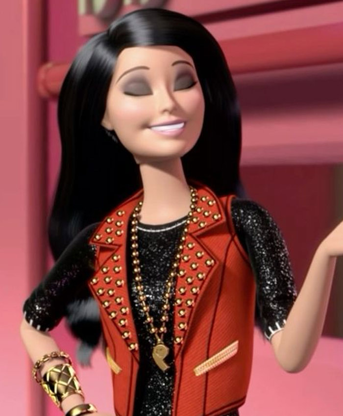 Barbie Life in the Dreamhouse Raquelle Cropped Red Studded Jacket