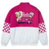 Barbie Pink and White Checkered Sleeves Racing Jacket