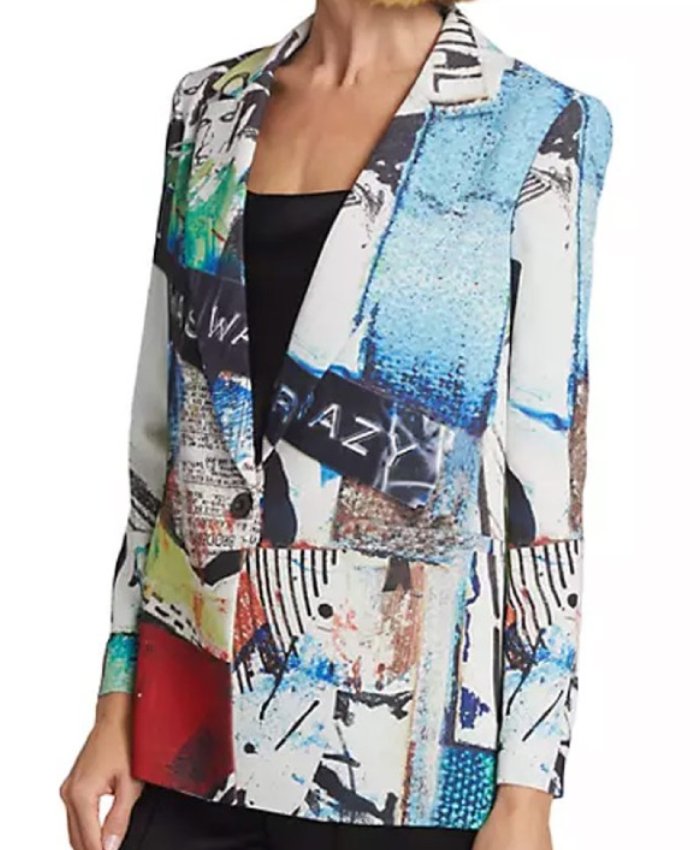 Beat Shazam Season 07 Corinne Foxx Graffiti Print Blazer