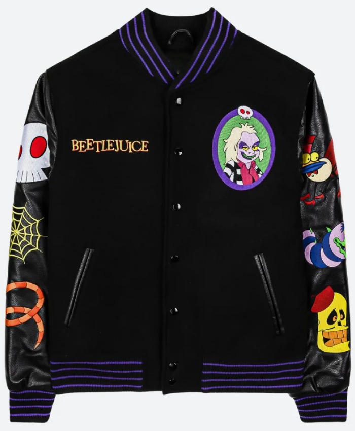 Beetlejuice Haunted House Varsity Jacket