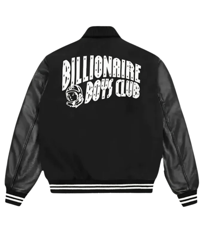 Billionaire Boys Club Stencil Black Letterman Varsity Jacket