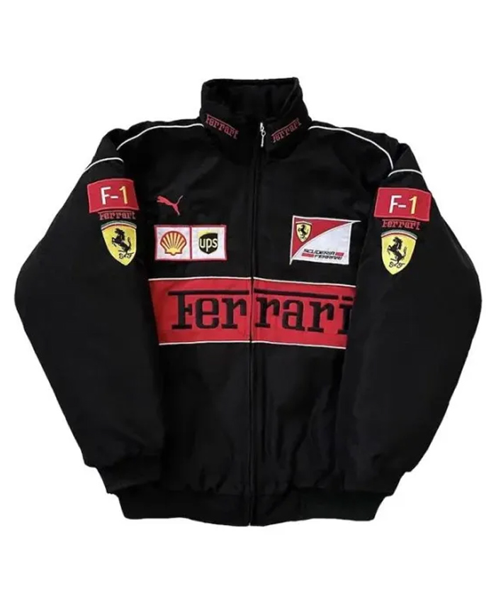 Black Ferrari Racing Jacket