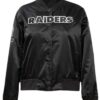 Classic Las Vegas Raiders Black Satin Jacket