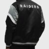 Black Las Vegas Raiders Heavyweight Full-Snap Varsity Satin Jacket