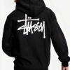 Black Stussy Pullover Hoodie