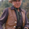 Bonanza Lorne Greene Brown Leather Vest