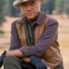 Bonanza Tv Series Lorne Greene Brown Leather Vest