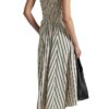 Taylor Swift Engagement Striped Silk-Blend Midi-Dress