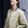 Caitlin Clark Indiana Fever Letterman Leather Varsity Jacket