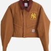Carhartt X NY Yankees Brown Crop Jacket