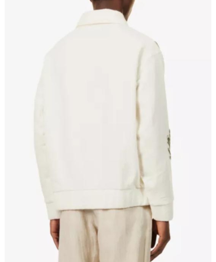 Paul C Brunson TV Series Celebs Go Dating S14 Floral and Vine Embroidered White Jacket