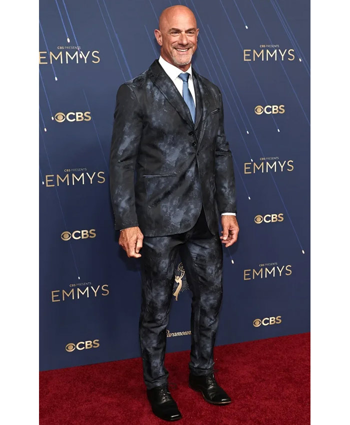 Christopher Meloni 77th Emmy Awards 2025 Smoky Patterned Suit