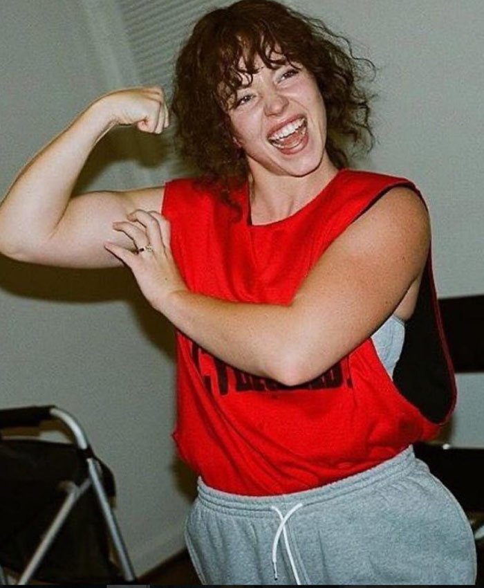 Christy Martin Sydney Sweeney Red Top