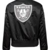 Black Las Vegas Raiders Classic Full-Snap Satin Jacket