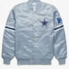 Cowboys Grey Satin Starter Jacket