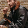 David Beckham Brown G-1 Leather Jacket