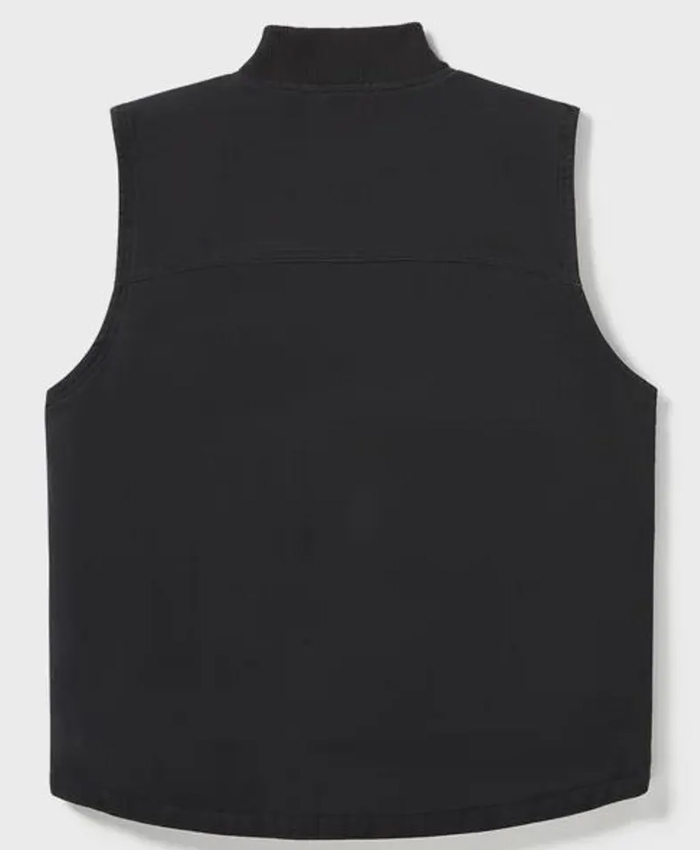 Dickies Black Quilted Canvas Vest for Men and Women