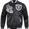 Las Vegas Raiders Diy Pick Stitch Classic Rib Satin Jacket