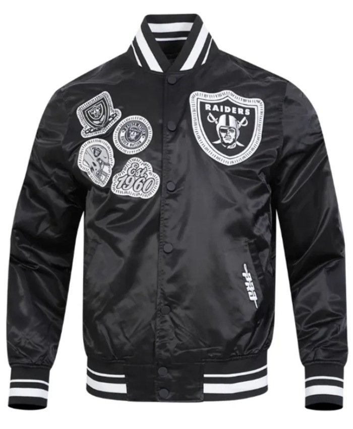 Las Vegas Raiders Diy Pick Stitch Classic Rib Satin Jacket