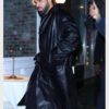 Drake Black Leather Vaffanculo Coat