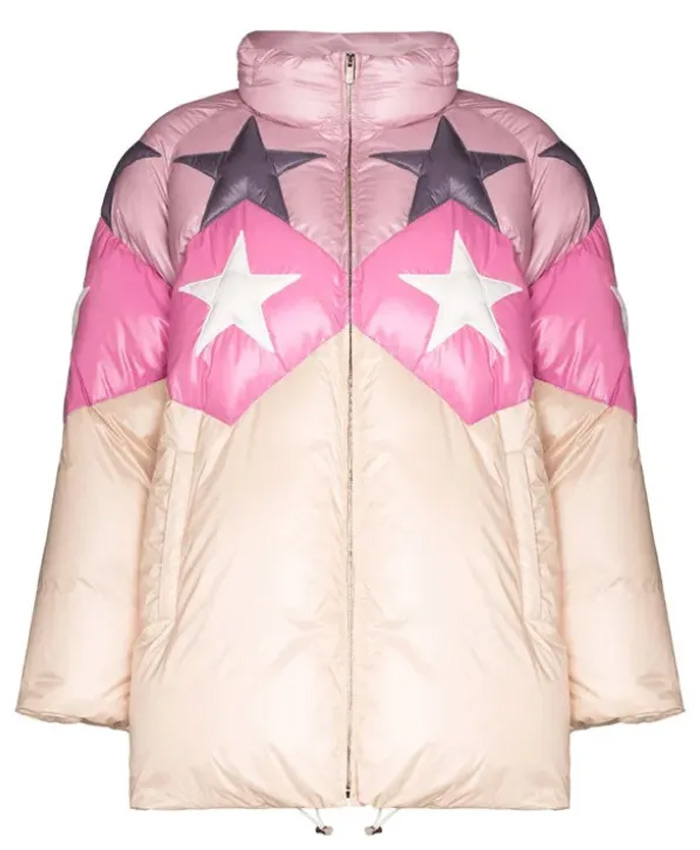 Dua Lipa Miu Miu Star Puffer Jacket