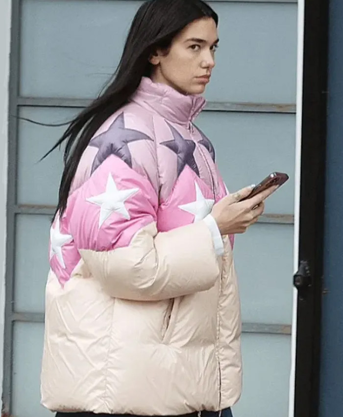 Dua Lipa Star Puffer Jacket