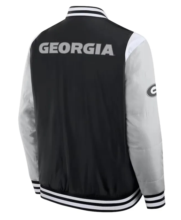 Georgia Bulldogs Elements Elite Varsity Black Full-Snap Jacket