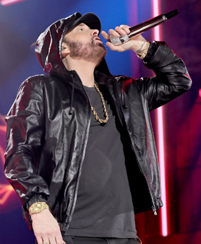 Eminem Hall of Fame Black Leather Jacket